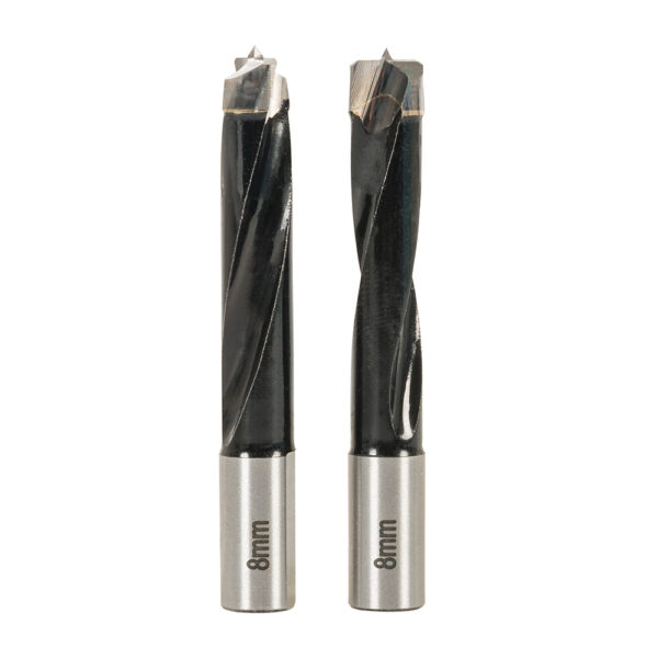 Twin-fluted hardened steel shank for a smooth finish