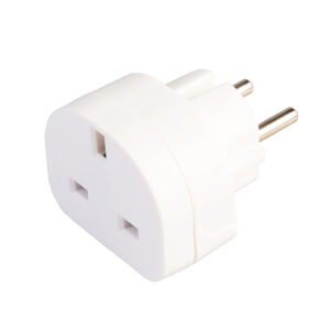 UK 3-pin to EU 2-pin power socket adaptor