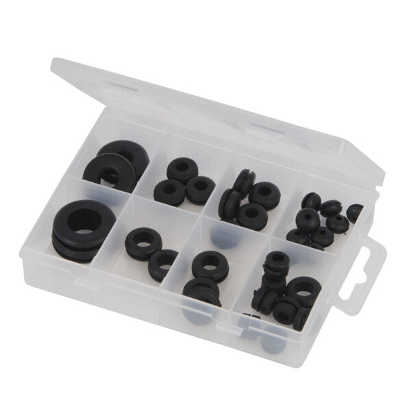 Open rubber grommets