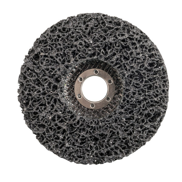 Silicon carbide-coated nylon mesh with fibreglass backing disc