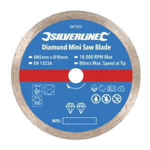 Continuous rim diamond blade