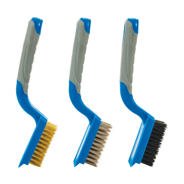 nylon & stainless steel bristles