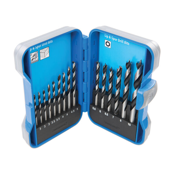 Roll-forged & edge-ground high carbon steel lip & spur drill bits