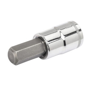 31Cr-V3 chrome-vanadium socket with satin nickel-chrome plated finish