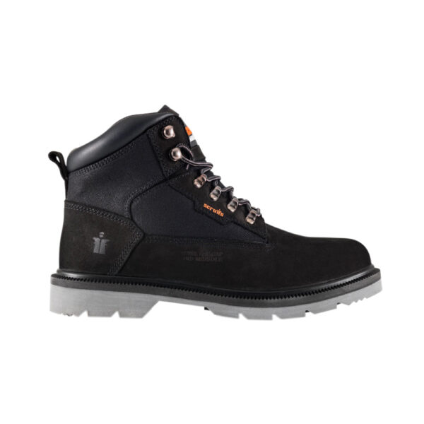 Classic mid-ankle safety boot with flexible PU-to-rubber sole